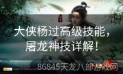 大侠杨过高级技能，屠龙神技详解！